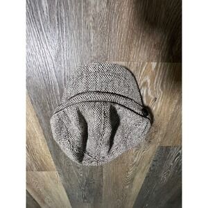 Nine & Co Nine West Newsboy Cap Womens OS Brown Excellent Tweed Wool Blend Hat